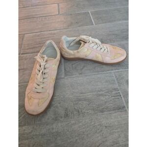 Oasis Society The‎ Noelle Sneakers Floral Pink Lace Women's Athletic Shoes Vegan